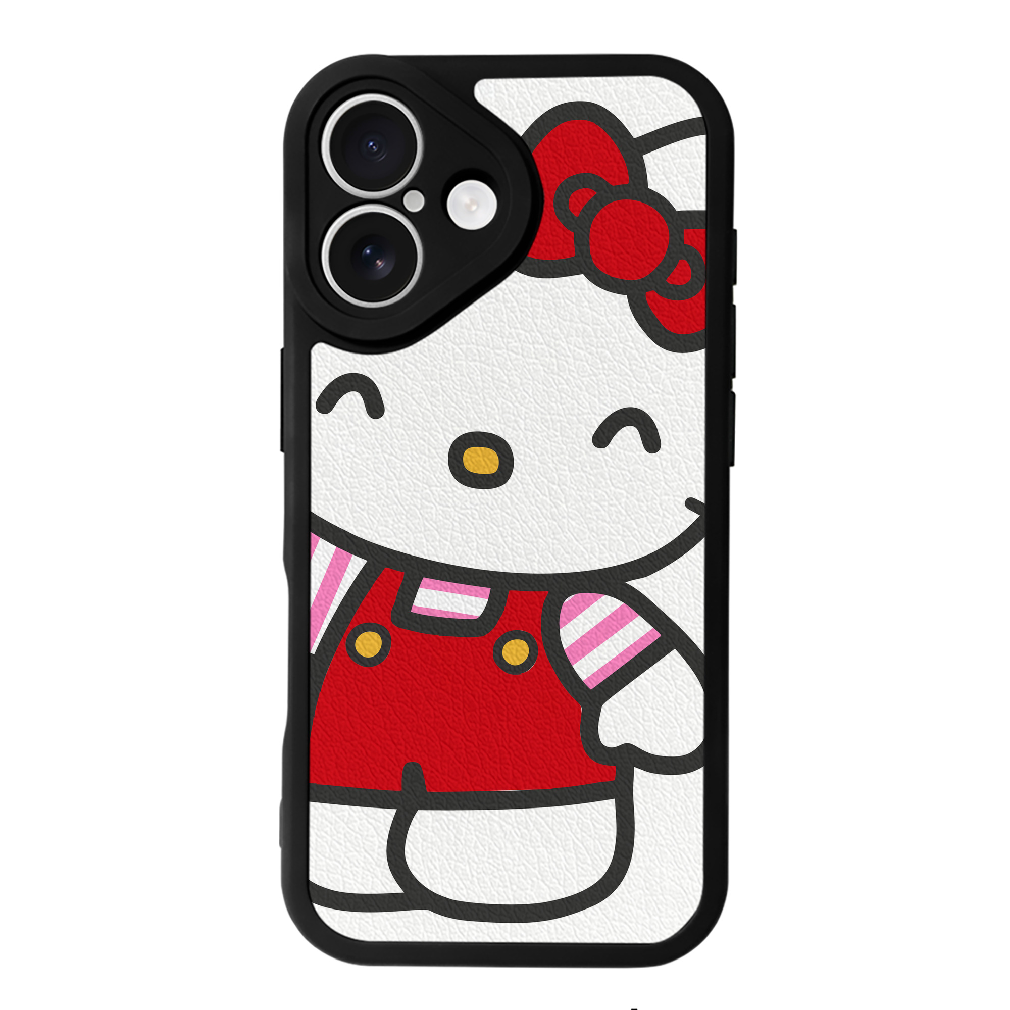 （画像用） Hello Kitty ハローキティ 【iPhone 16シリーズ対応】シリコンスマホケース（レザー調） 材質：シリコン